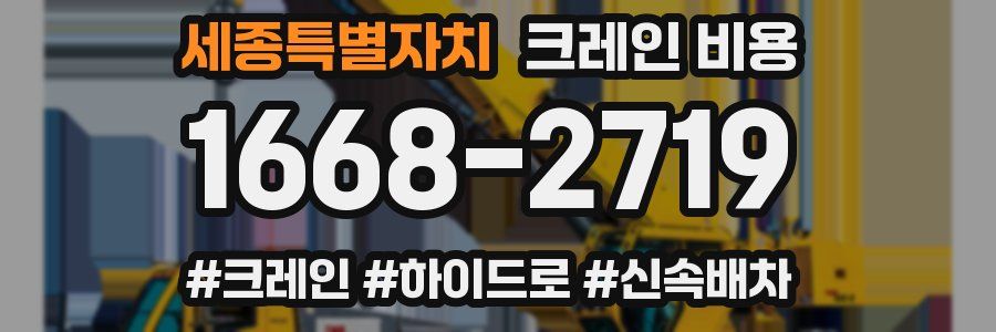 세종특별자치 크레인 비용