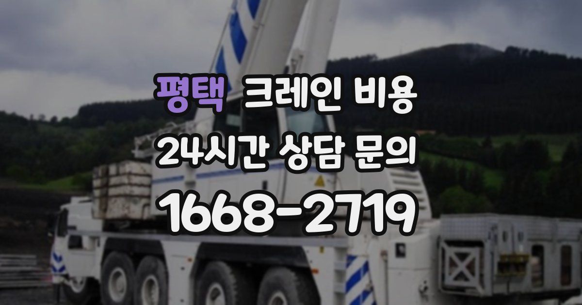 평택 크레인 비용