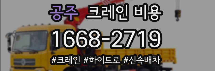 공주 크레인 비용