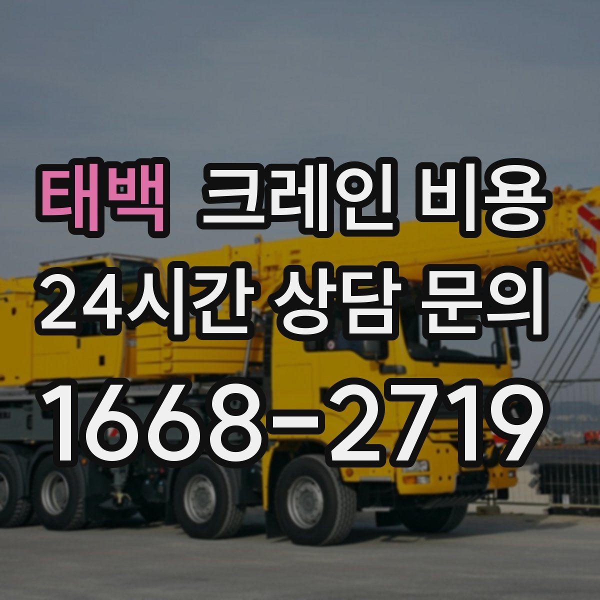 태백 크레인 비용 현장에서 차이 나는 이유