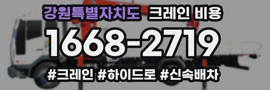 강원특별자치도 크레인 비용