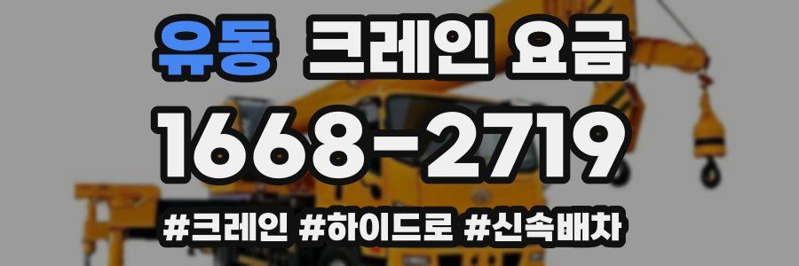 유동 크레인 요금