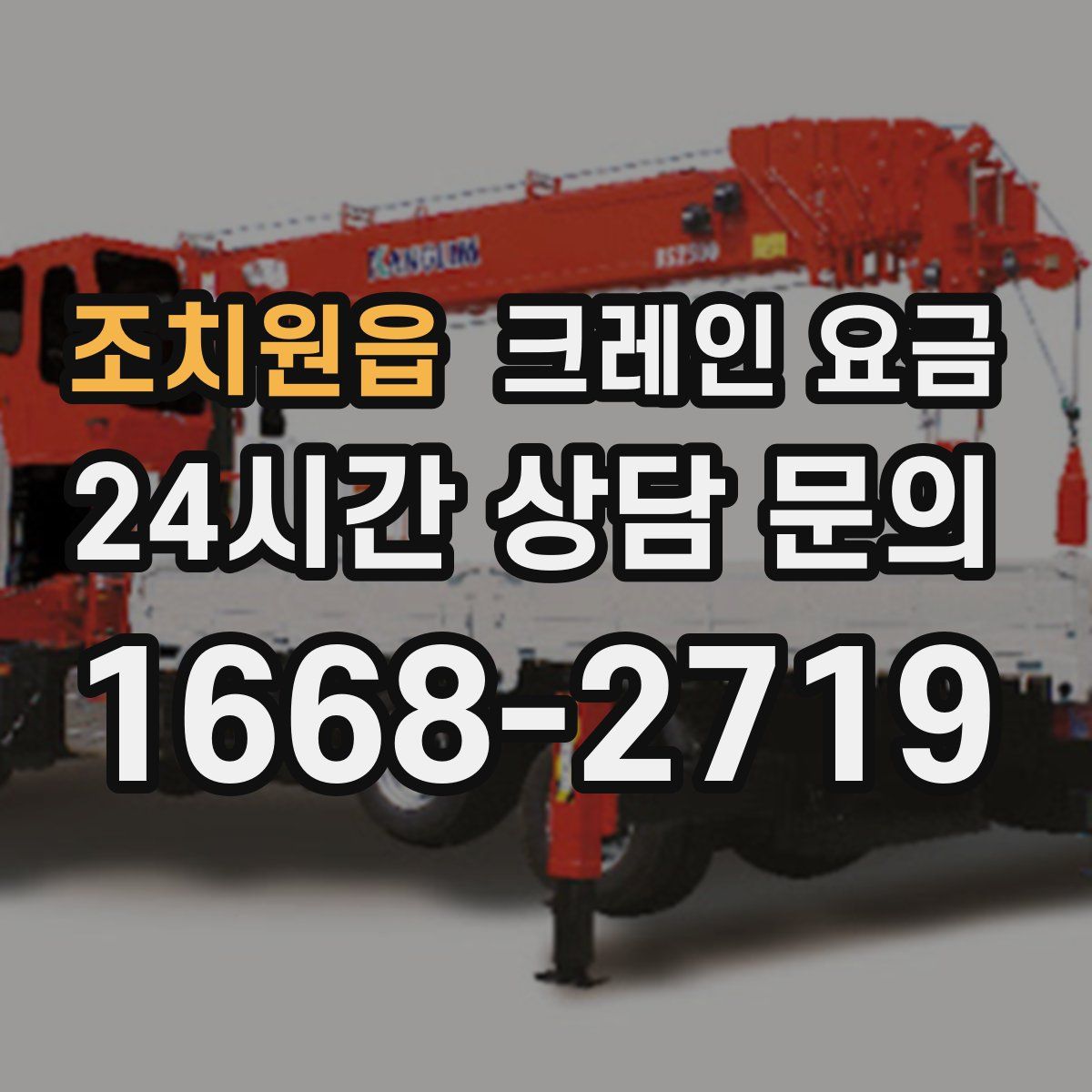 조치원읍 크레인 요금