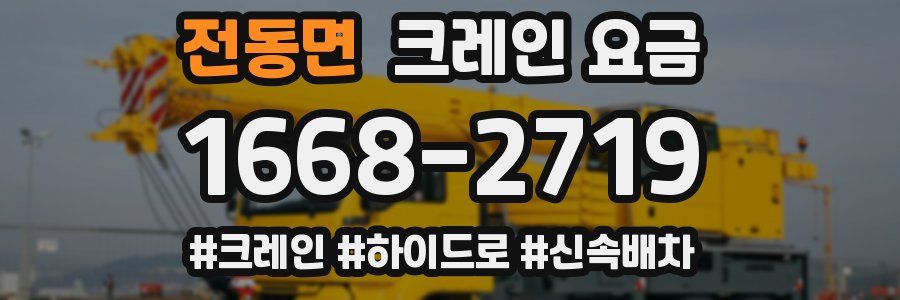 전동면 크레인 요금