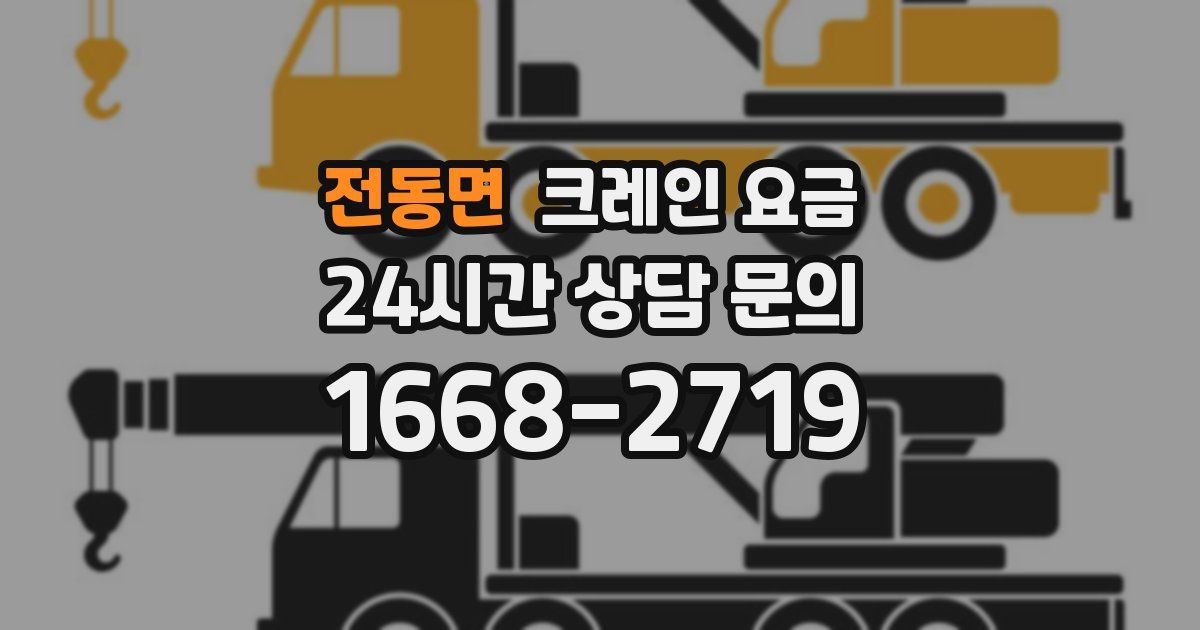 전동면 크레인 요금
