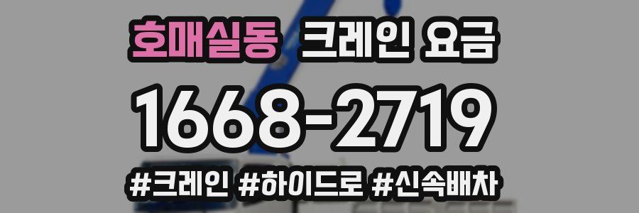 호매실동 크레인 요금