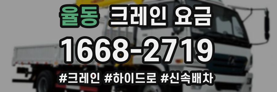 율동 크레인 요금