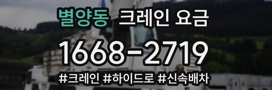 별양동 크레인 요금