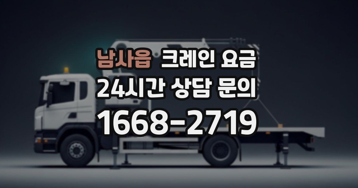 남사읍 크레인 요금