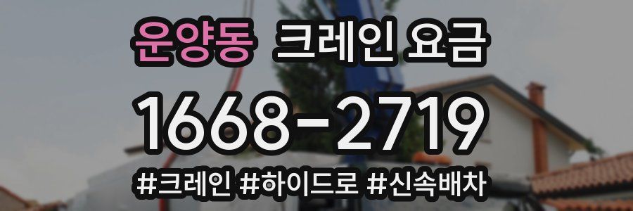 운양동 크레인 요금