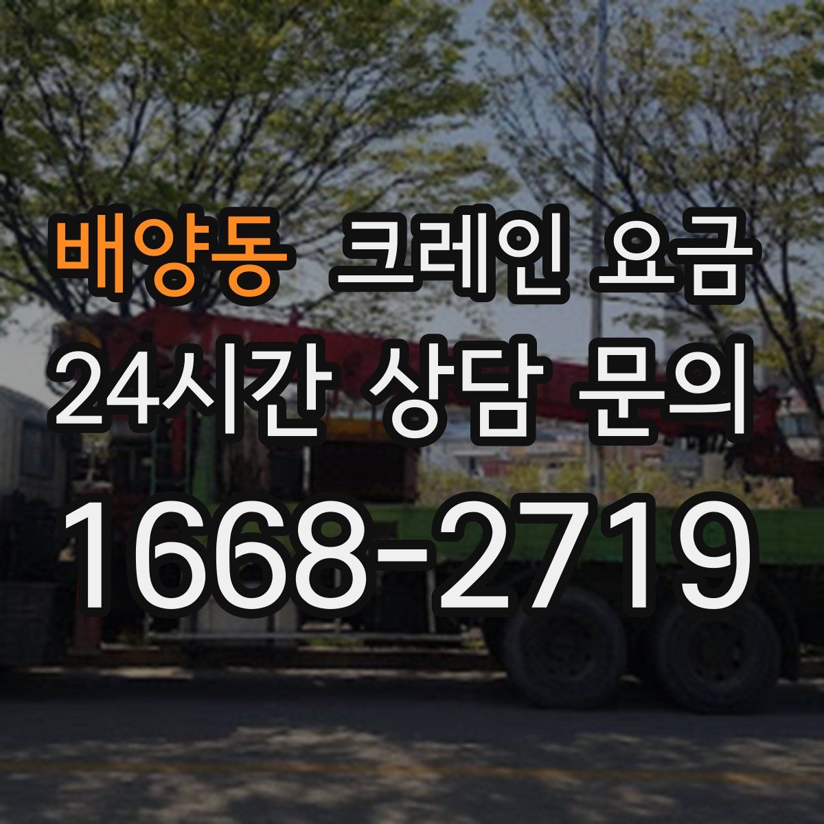 배양동 크레인 요금