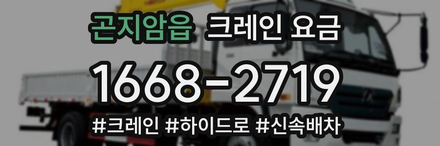 곤지암읍 크레인 요금