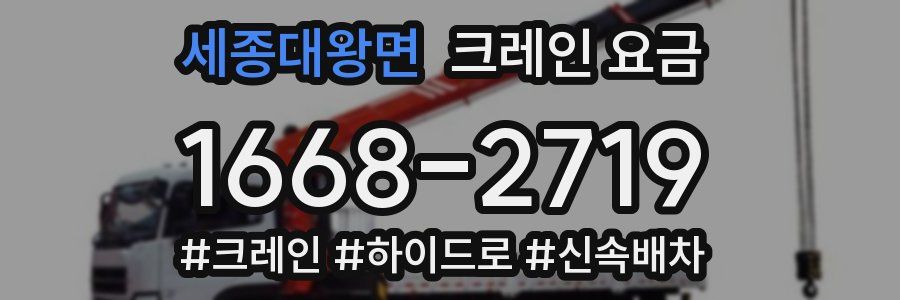 세종대왕면 크레인 요금