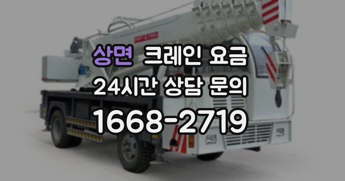 상면 크레인 요금