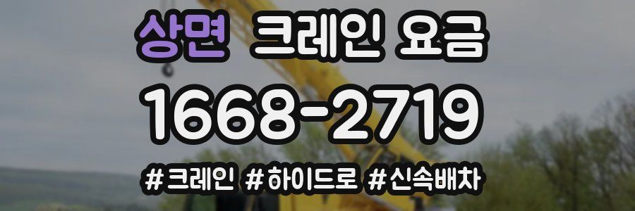 상면 크레인 요금