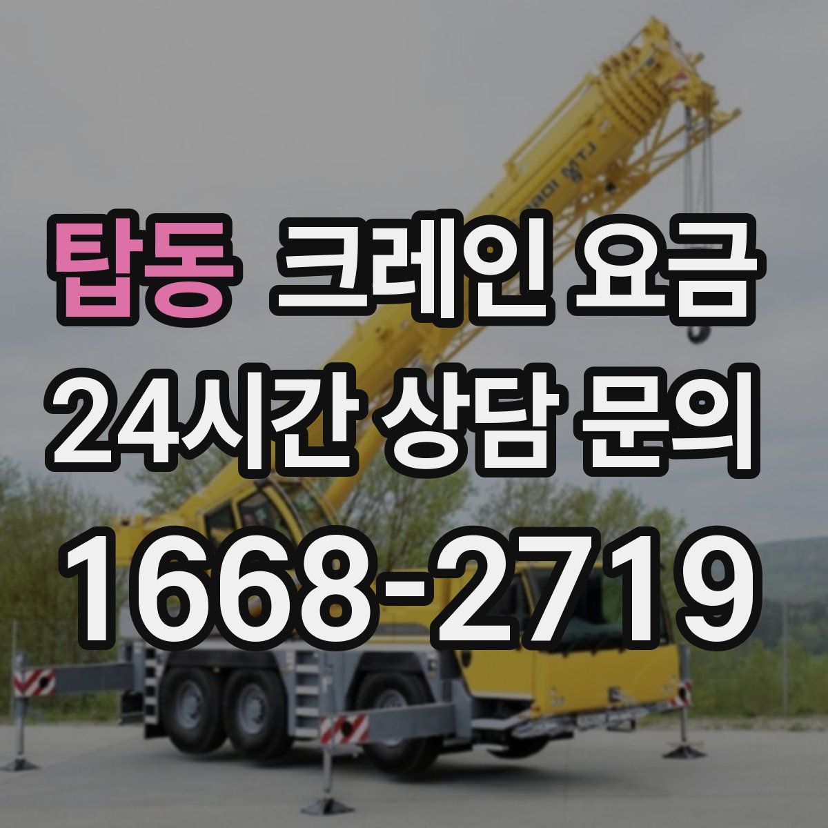 탑동 크레인 요금