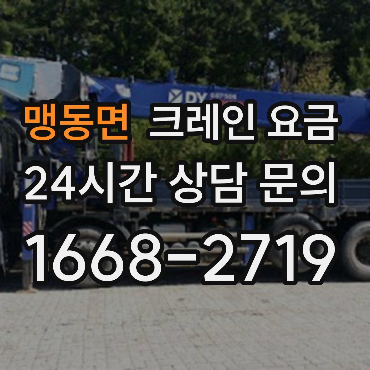 맹동면 크레인 요금