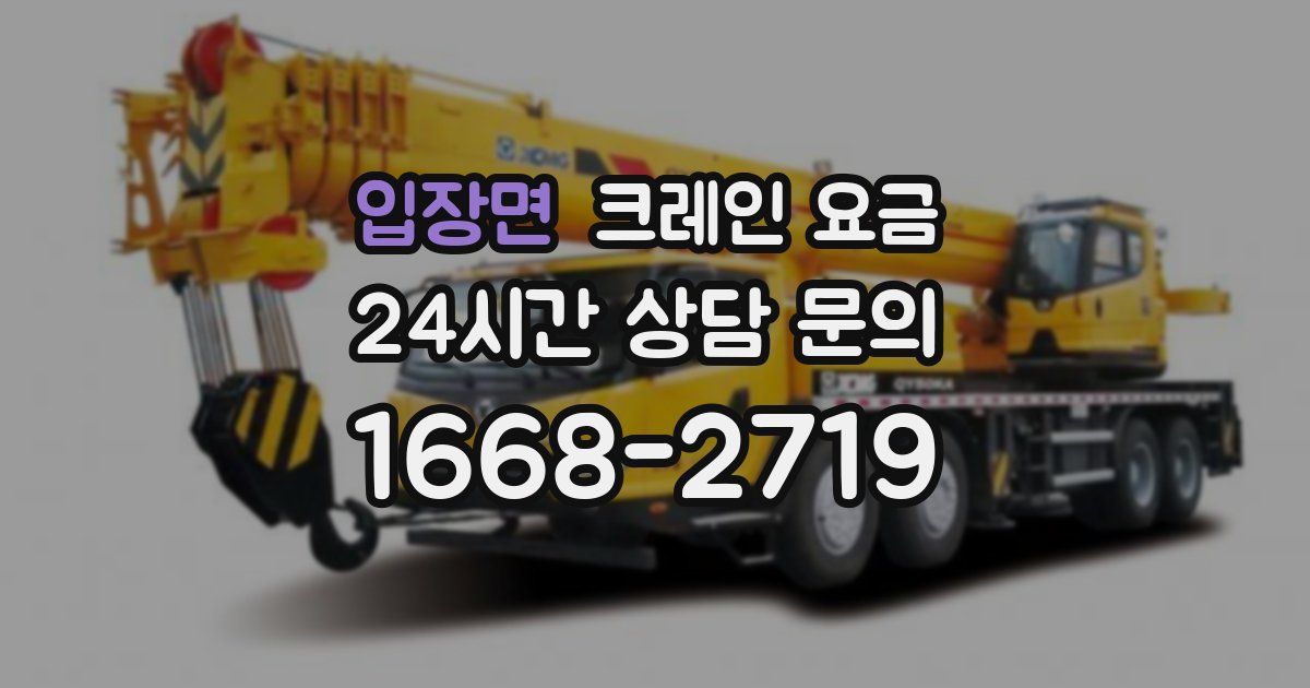 입장면 크레인 요금