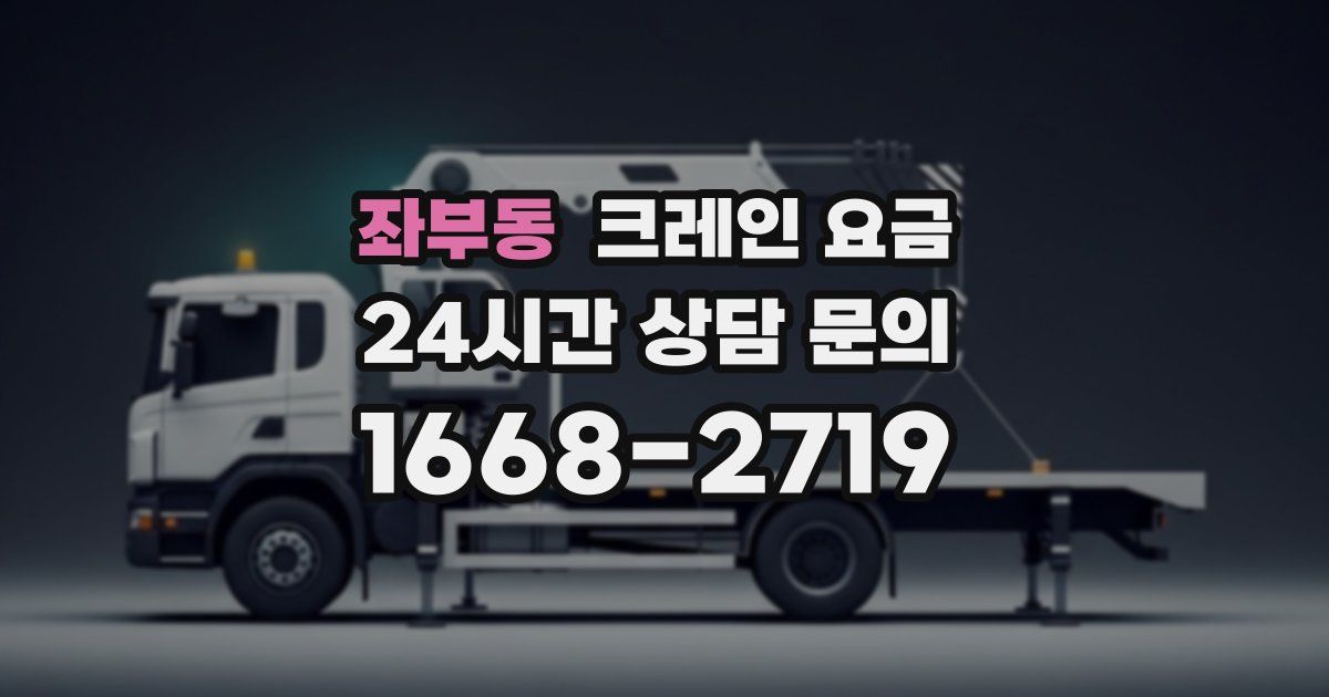 좌부동 크레인 요금