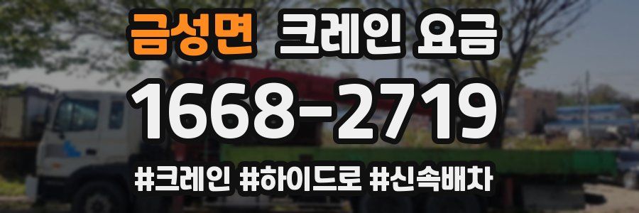 금성면 크레인 요금