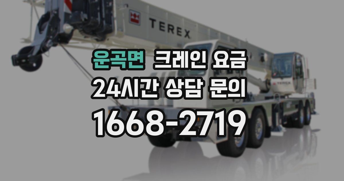 운곡면 크레인 요금
