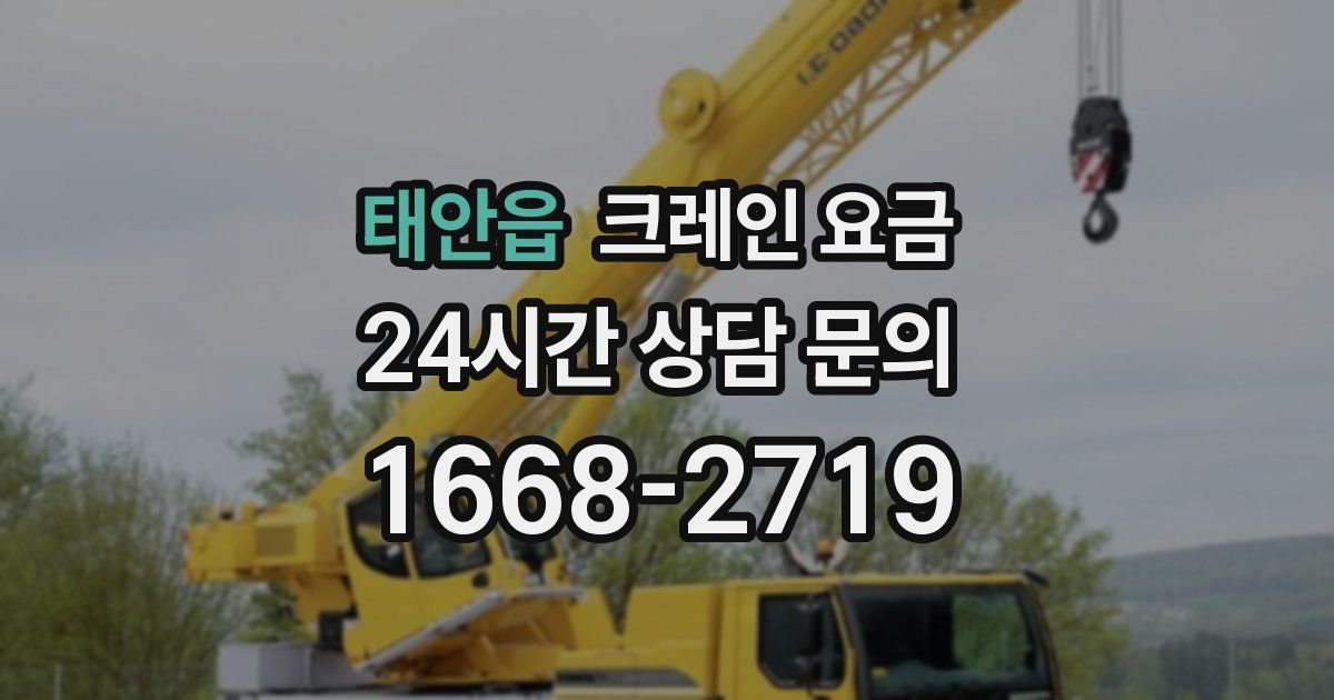 태안읍 크레인 요금