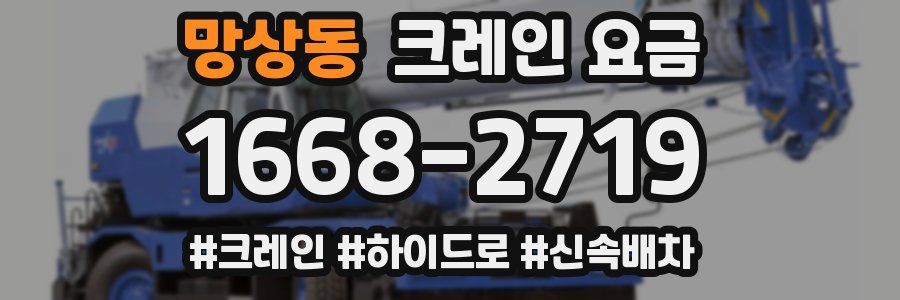 망상동 크레인 요금