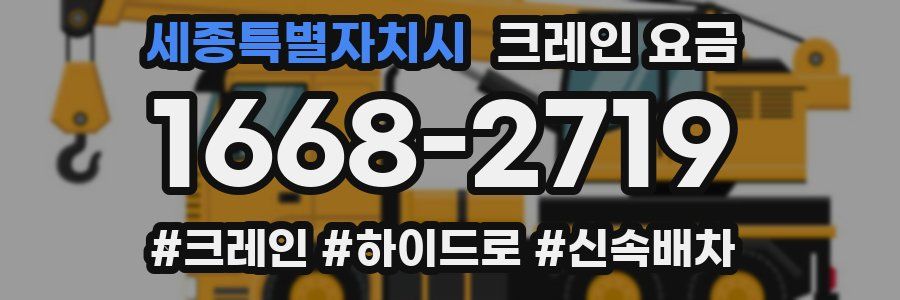 세종특별자치시 크레인 요금