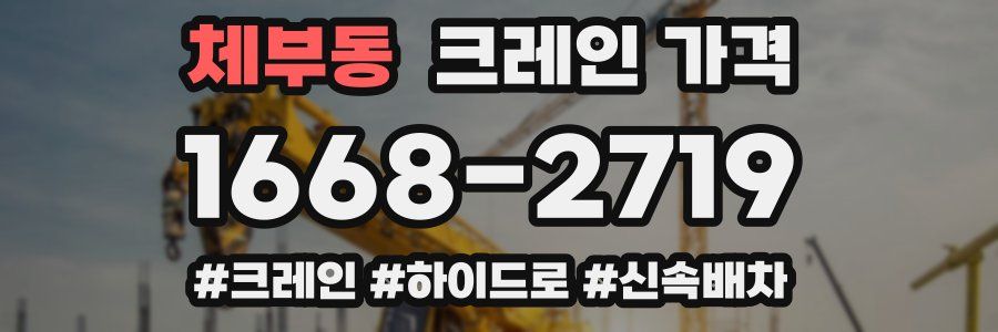 체부동 크레인 가격