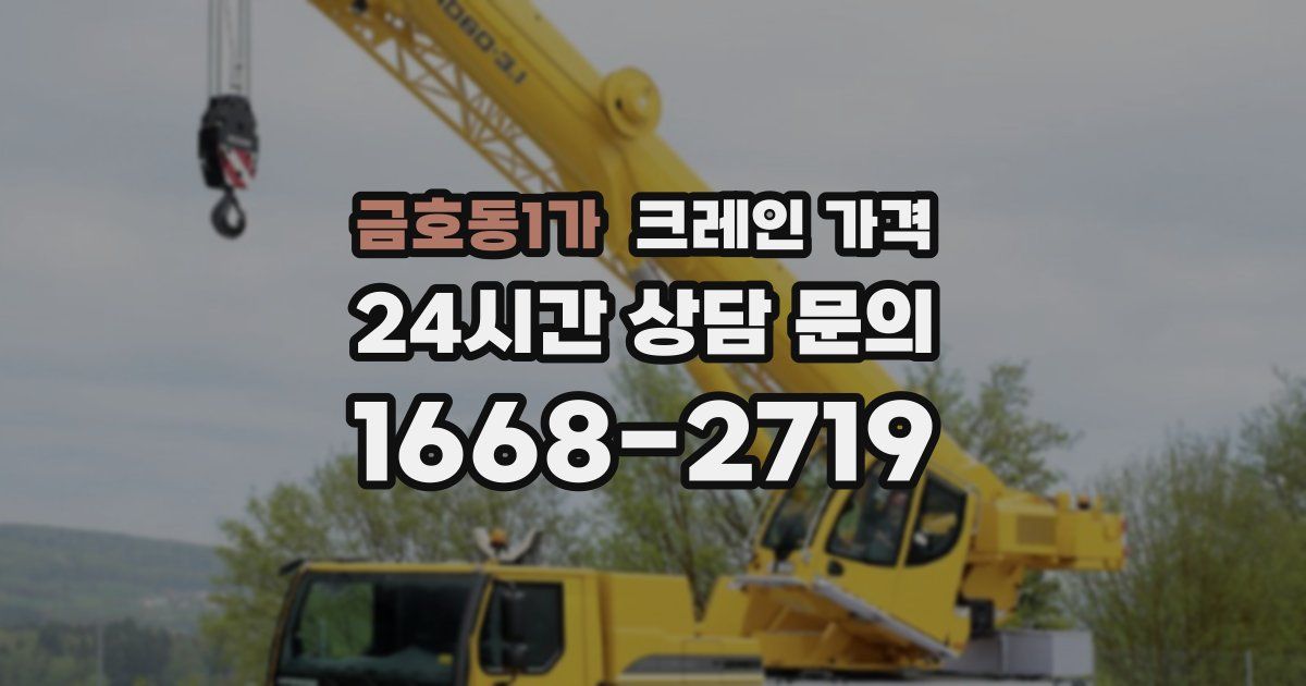 금호동1가 크레인 가격