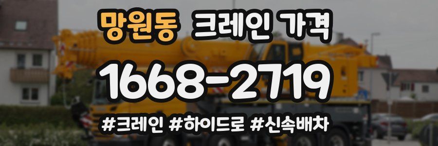 망원동 크레인 가격