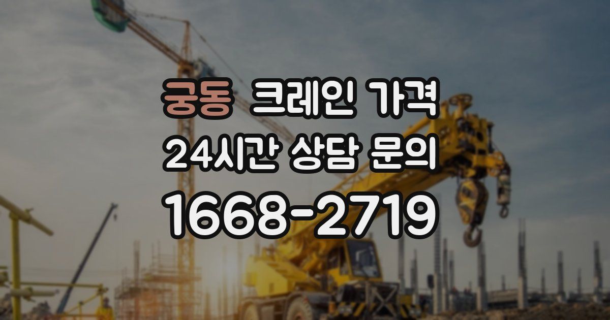 궁동 크레인 가격