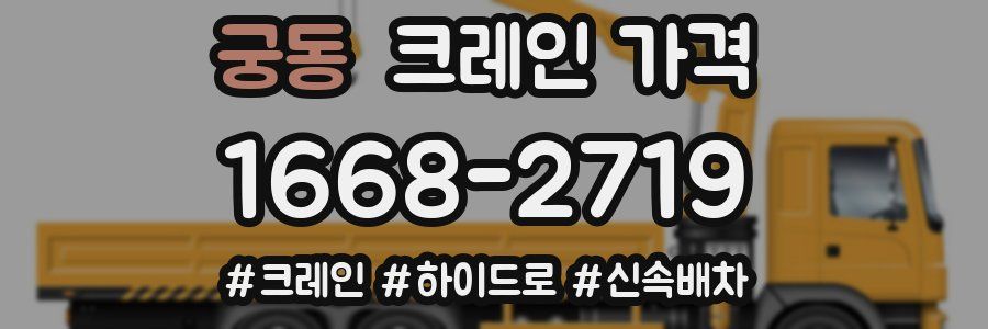 궁동 크레인 가격