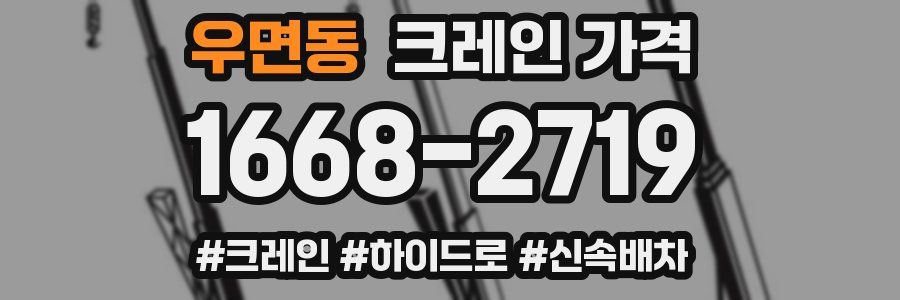 우면동 크레인 가격