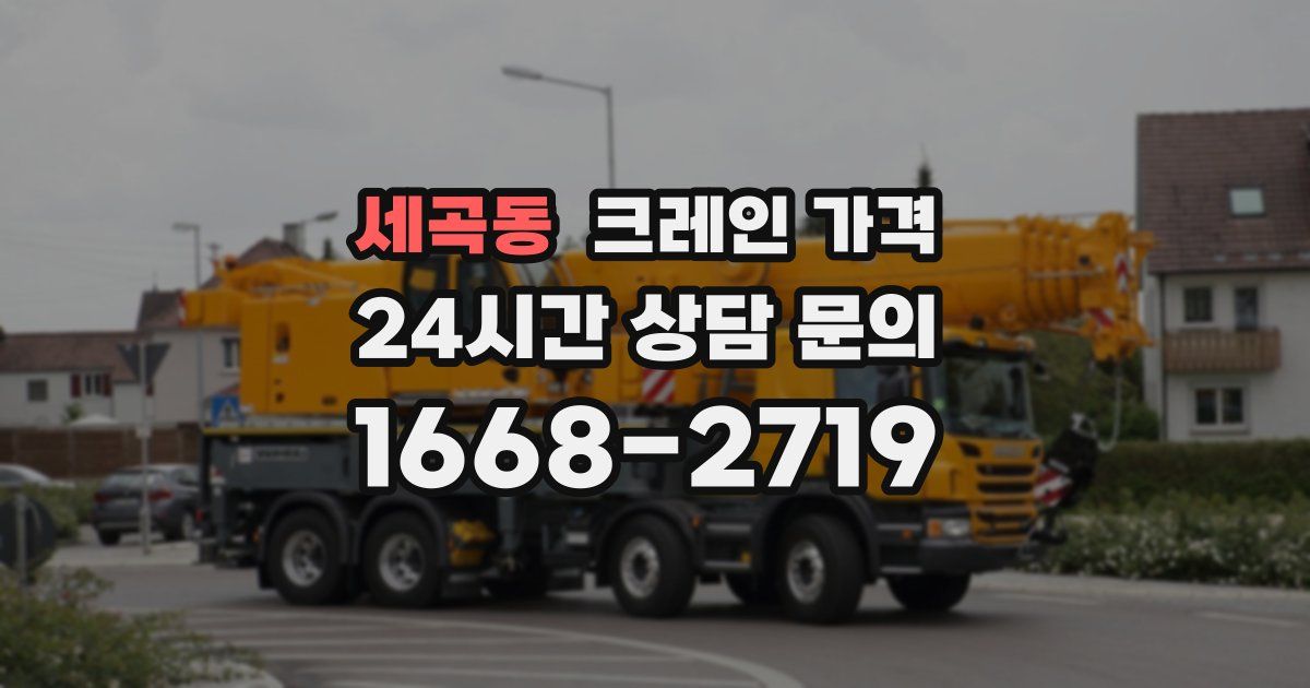 세곡동 크레인 가격