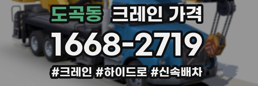 도곡동 크레인 가격