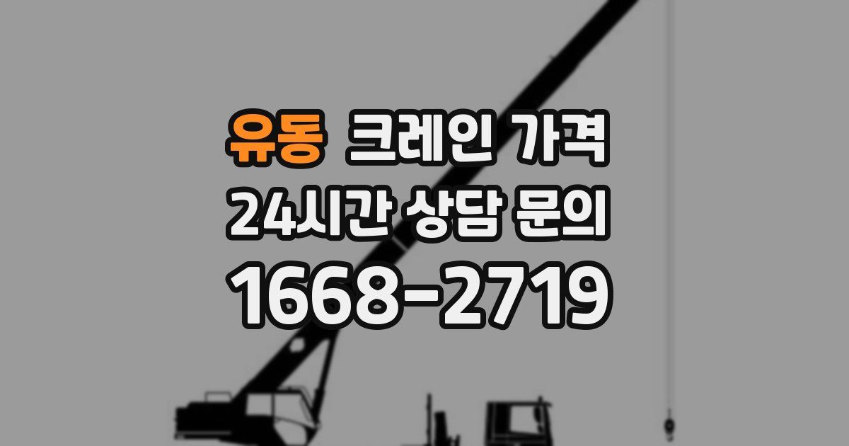 유동 크레인 가격