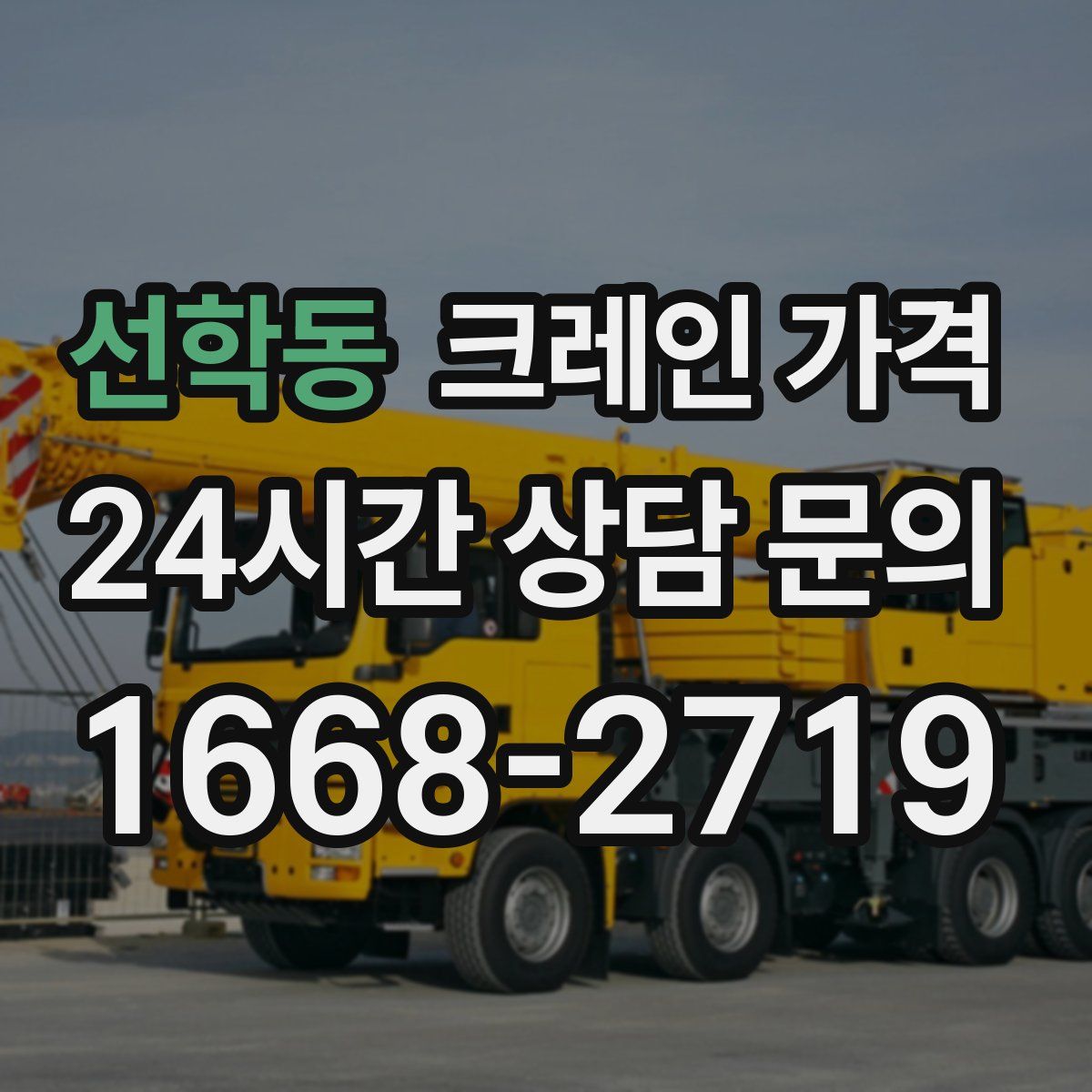 선학동 크레인 가격