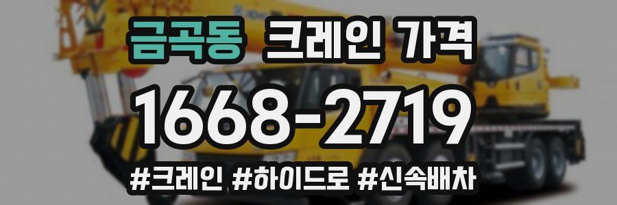 금곡동 크레인 가격