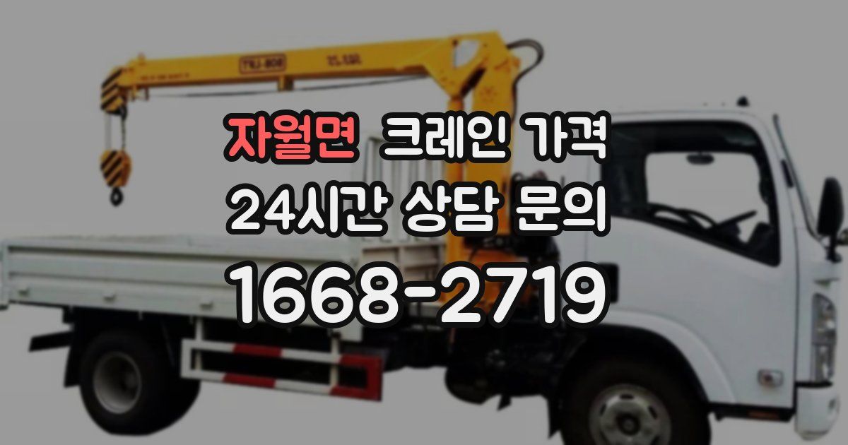 자월면 크레인 가격