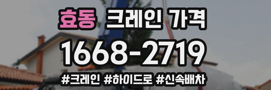 효동 크레인 가격