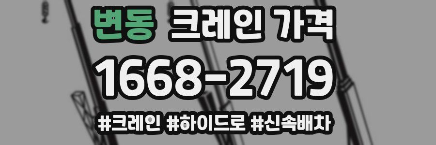 변동 크레인 가격