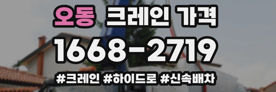 오동 크레인 가격
