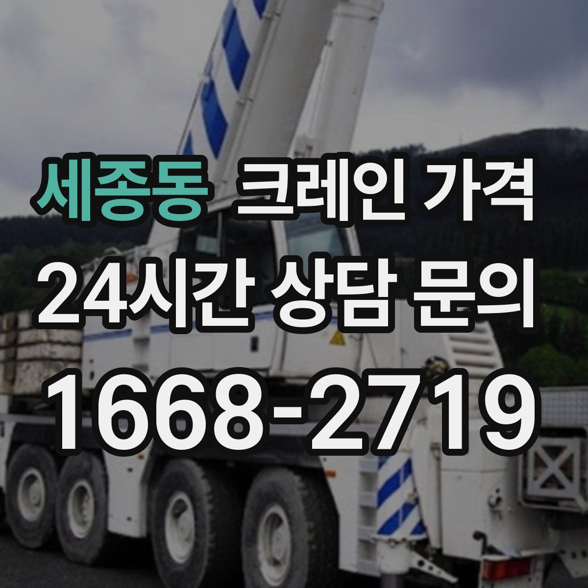 세종동 크레인 가격
