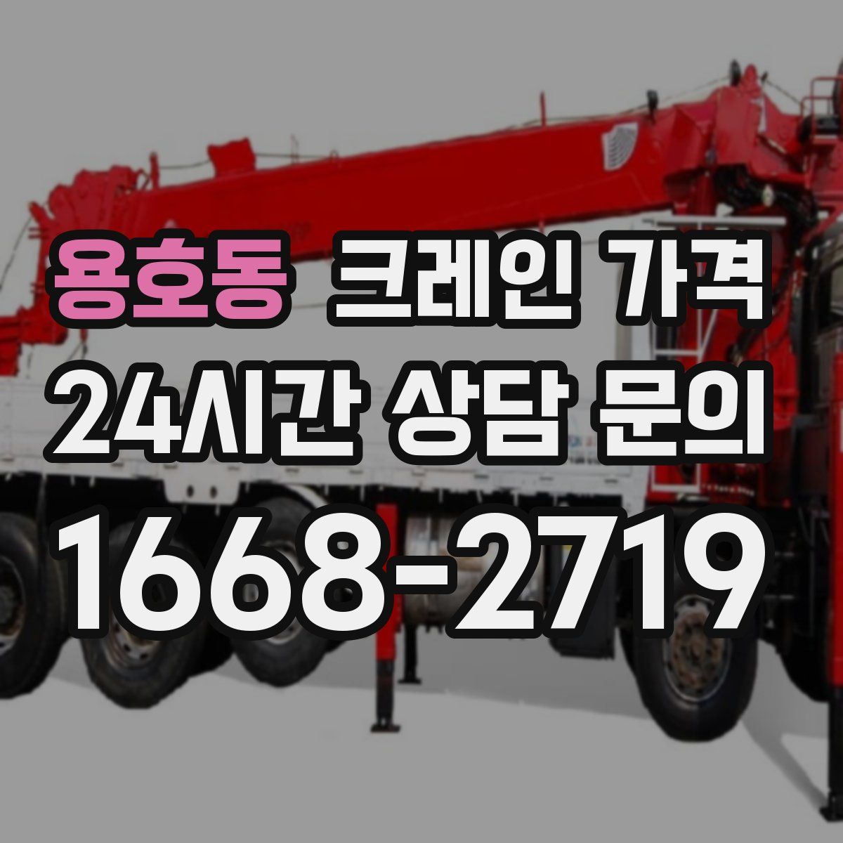 용호동 크레인 가격