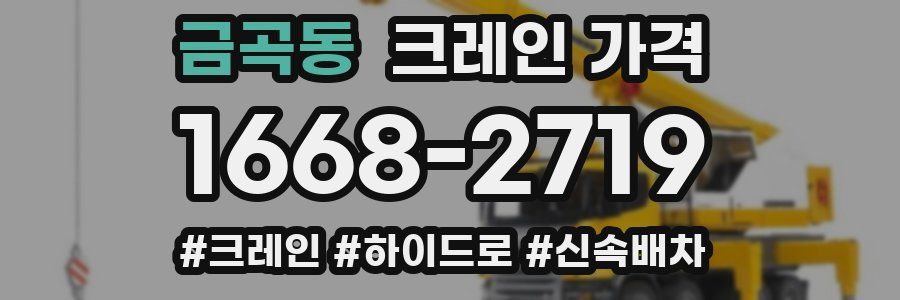 금곡동 크레인 가격
