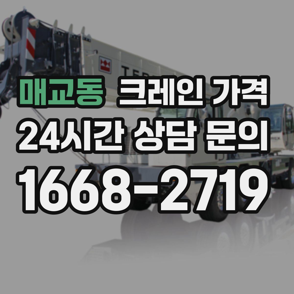 매교동 크레인 가격