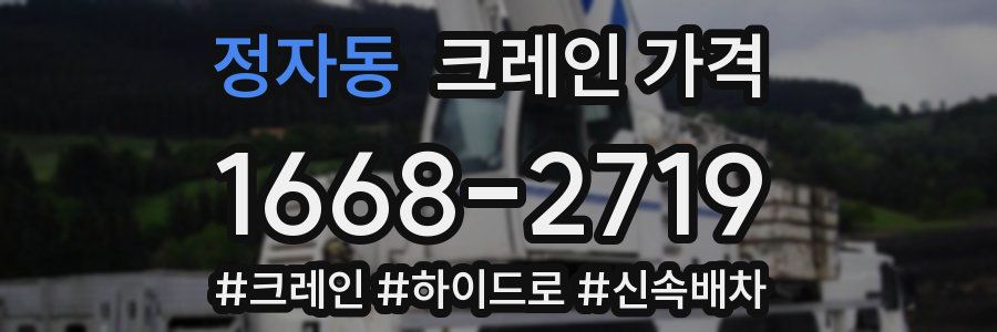 정자동 크레인 가격
