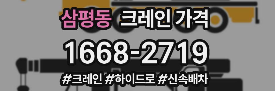 삼평동 크레인 가격