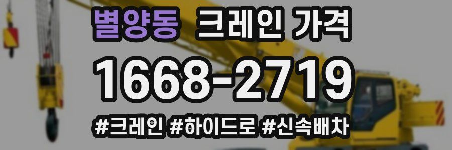 별양동 크레인 가격